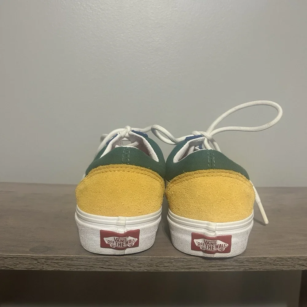 Vans Shoes Men 5 OLD SKOOL Color block Yacht Blue‎ Green Yellow Red Low Skate
